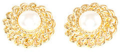 Rope and Faux Pearl Clip On Earrings - Distinctly British