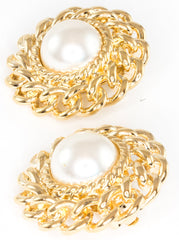 Rope and Faux Pearl Clip On Earrings - Distinctly British