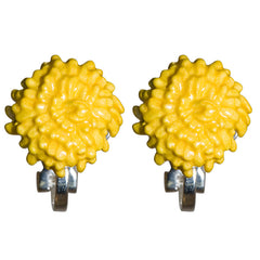 November Chrysanthemum Birth Flower Clip-On Earrings - Distinctly British