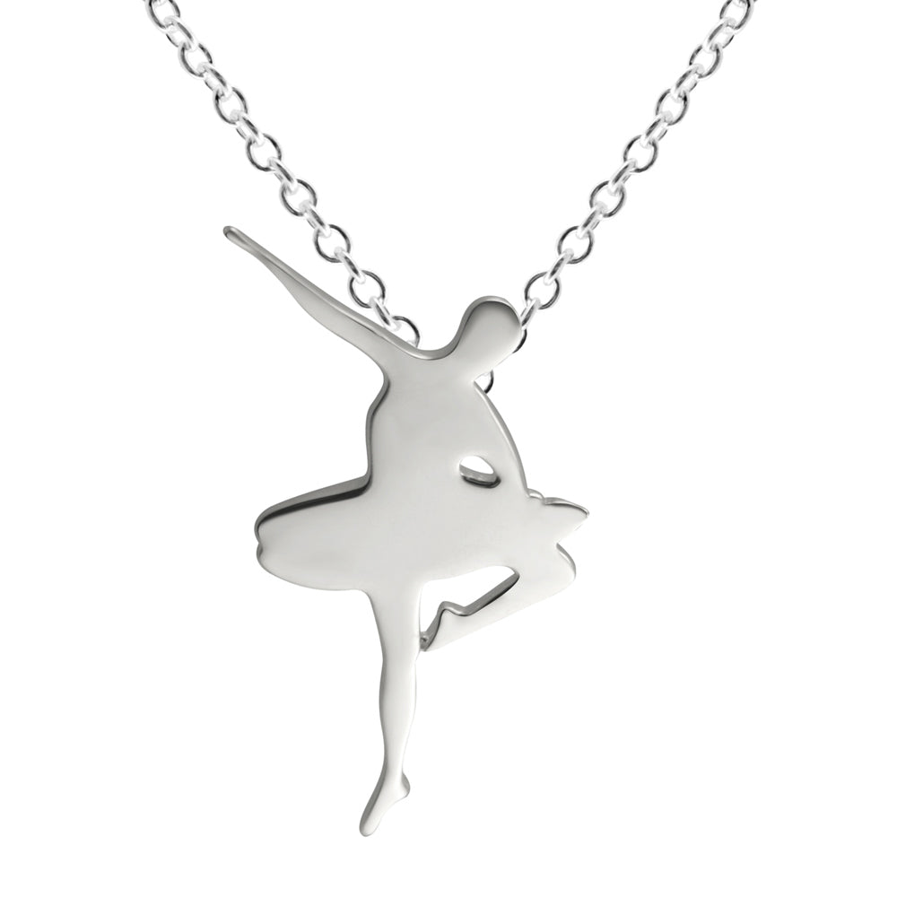 Sterling Silver Ballerina Pirouette Pendant and Chain - Distinctly British
