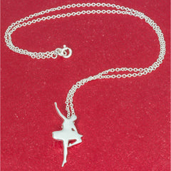 Sterling Silver Ballerina Pirouette Pendant and Chain - Distinctly British
