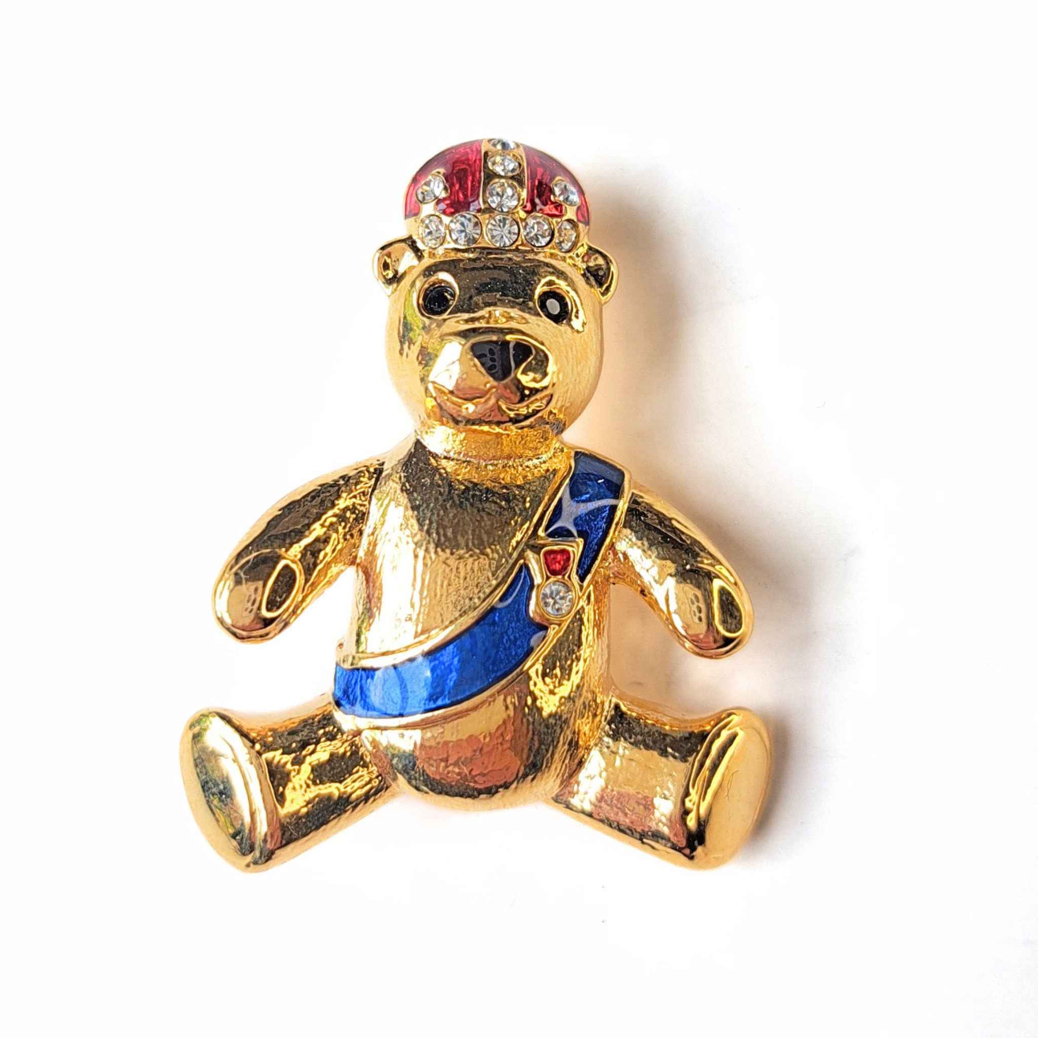 Prince Teddy Bear Brooch - Distinctly British