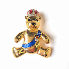 Prince Teddy Bear Brooch - Distinctly British
