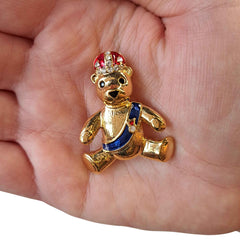 Prince Teddy Bear Brooch - Distinctly British