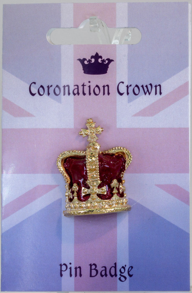 Coronation Crown Pin Badge - Distinctly British