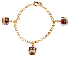 Three Crown Charm Bracelet - Distinctly British