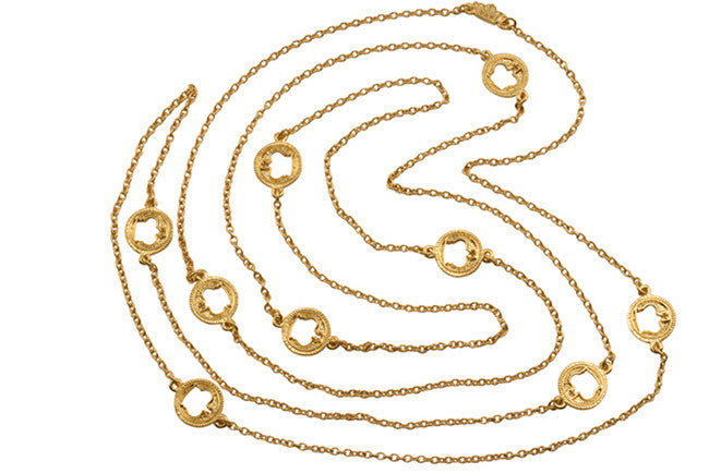 Crown Silhouette Long Necklace - Distinctly British