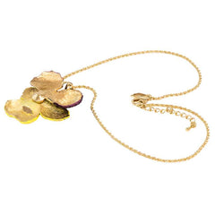 Violet Flower Pendant (Large) - February Birth Flower Necklace - Distinctly British