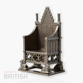 Miniature Coronation Chair - Antiqued or Gold Plated - Distinctly British