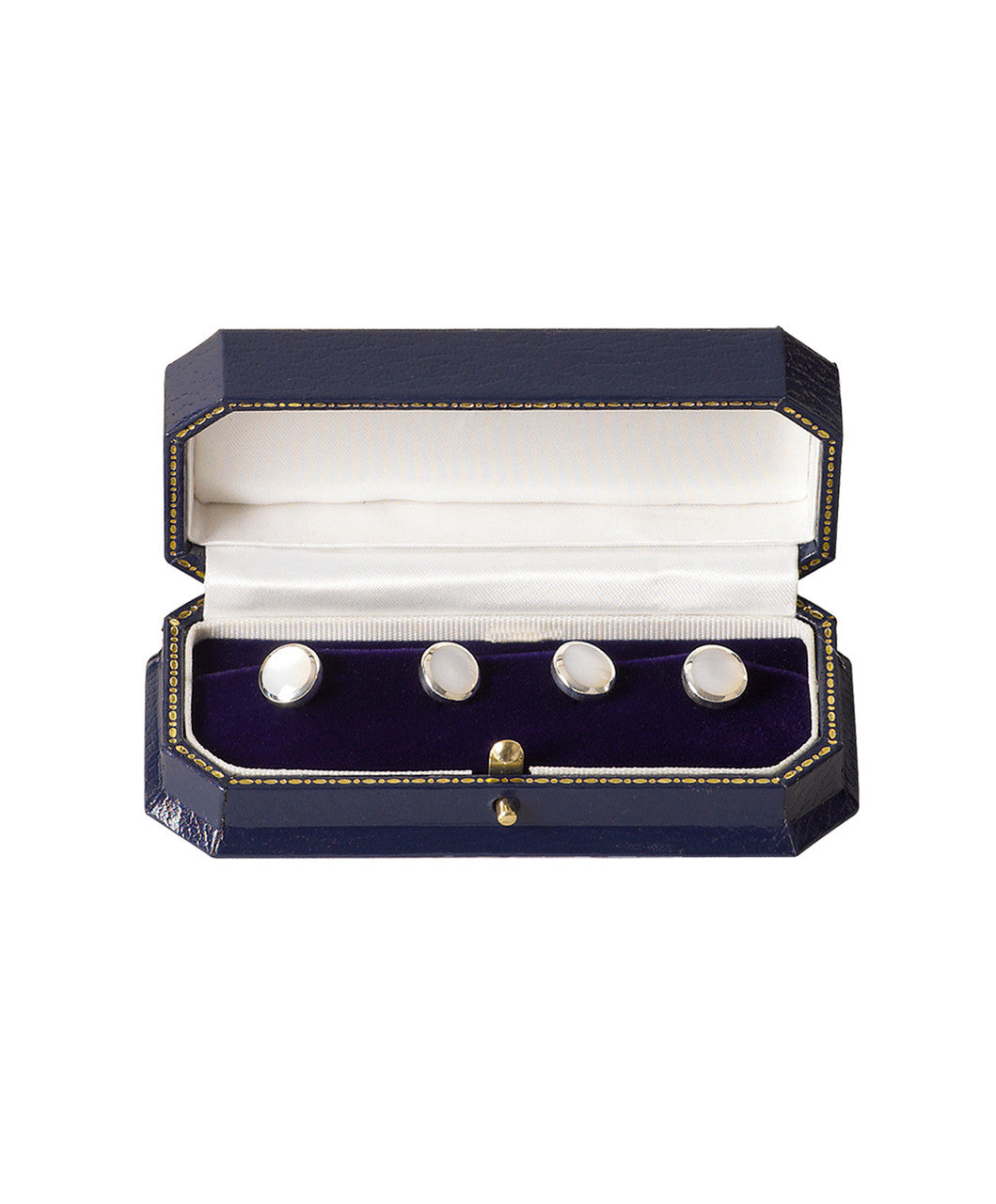 Dress Studs In Sterling Silver & Mother Of Pearl - Distinctly British