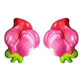 April Sweet Peas Small Post Earrings - TimeLine Gifts