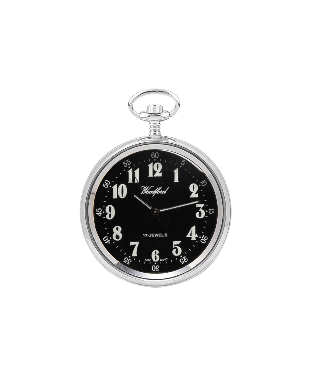 Woodford Mechanical Pocket Watch with Arabic Black Dial - Distinctly British