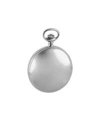 Woodford Chrome Plated Mechanical Pocket Watch with Twin Lid and Skeleton Back - Distinctly British