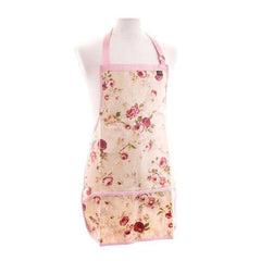 Coated Cotton Floral Apron - Available In Green/Pink/Blue - Distinctly British