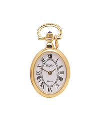Gold Plated Quartz Pendant Watch on Chain - Distinctly British