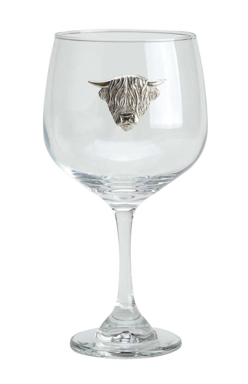 Gin Glass - Highland Cow - Distinctly British