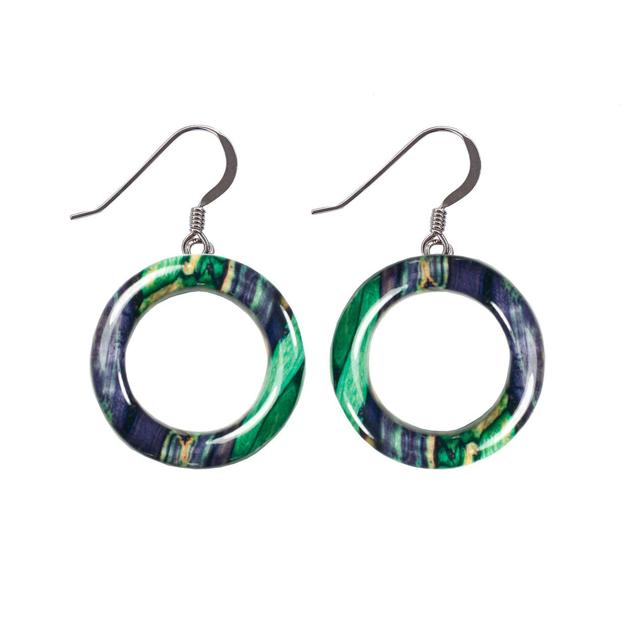 Heather Hoop Drop Earrings - Distinctly British