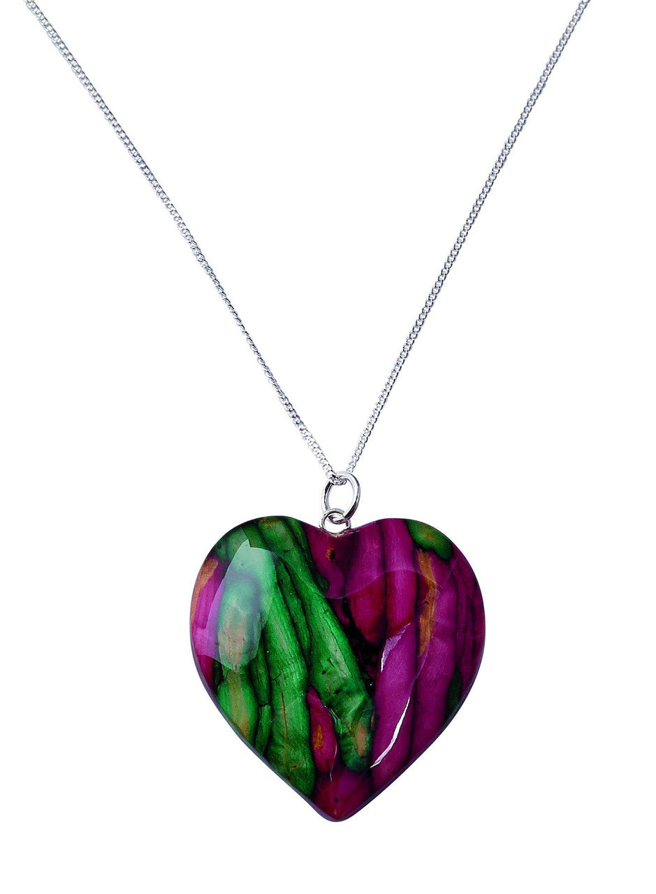 Heathergem - Medium Heart Pendant - Distinctly British