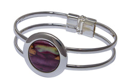 Heathergem - Silver Plated Spring-Clip Bangle - Distinctly British