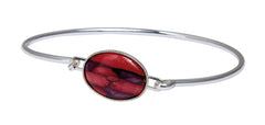 Heathergem -Silver Plated Wire Bangle - Distinctly British
