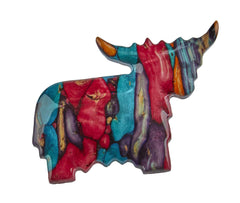 Highland Cow Heather Brooch - Distinctly British