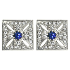 Imperial State Crown Cross Stud Earrings - TimeLine Gifts