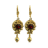 Lombardy Earrings (Red Siam Stone) - TimeLine Gifts