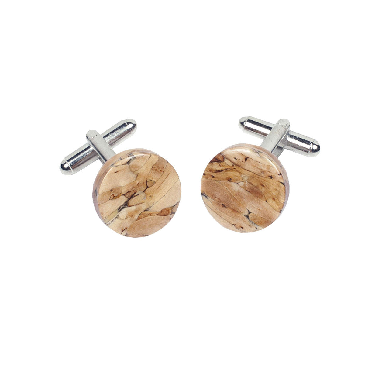 Natural Round Heather Cufflinks - Distinctly British