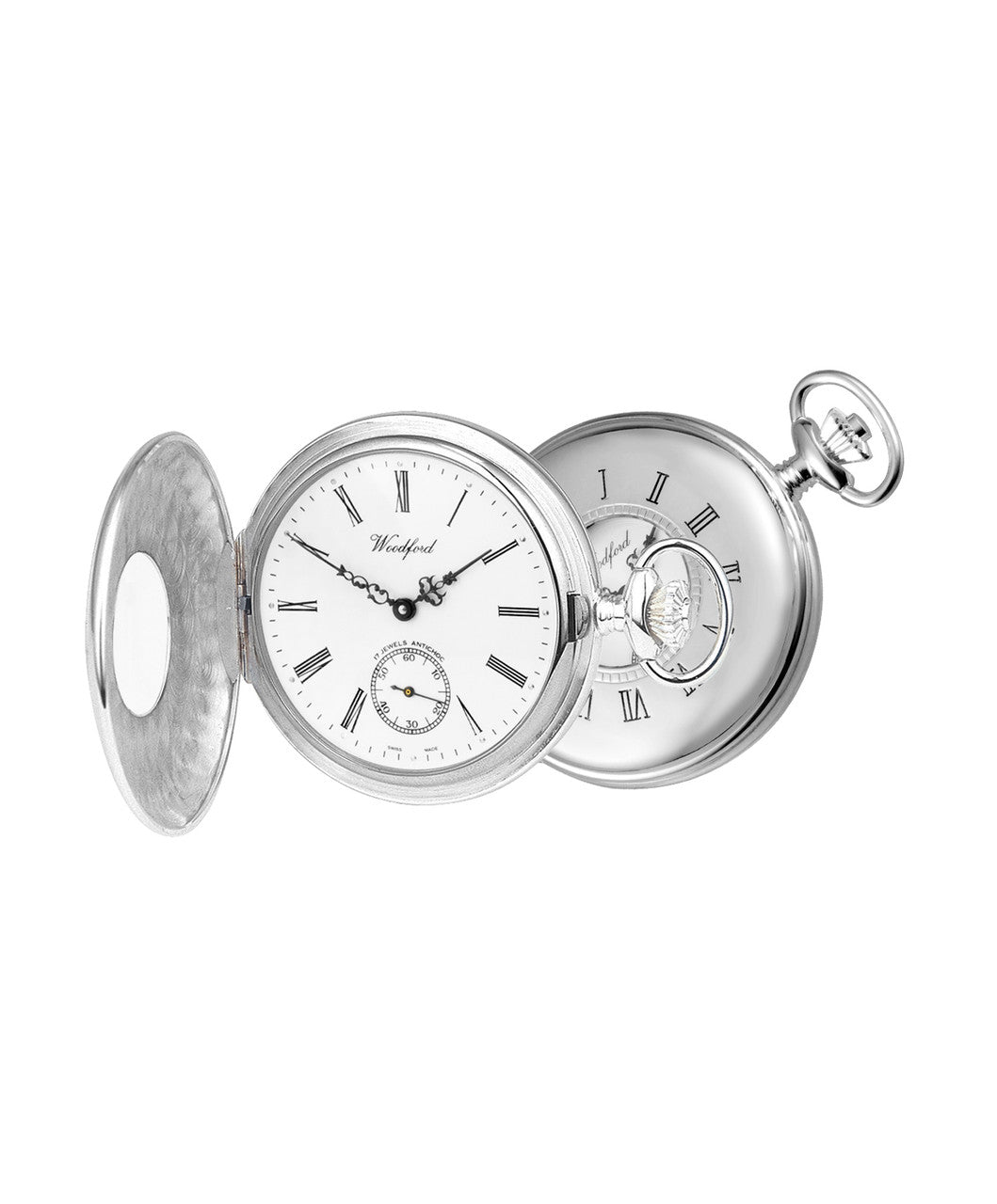 Woodford Swiss-Made Half-Hunter Mechanical Pocket Watch - Distinctly British