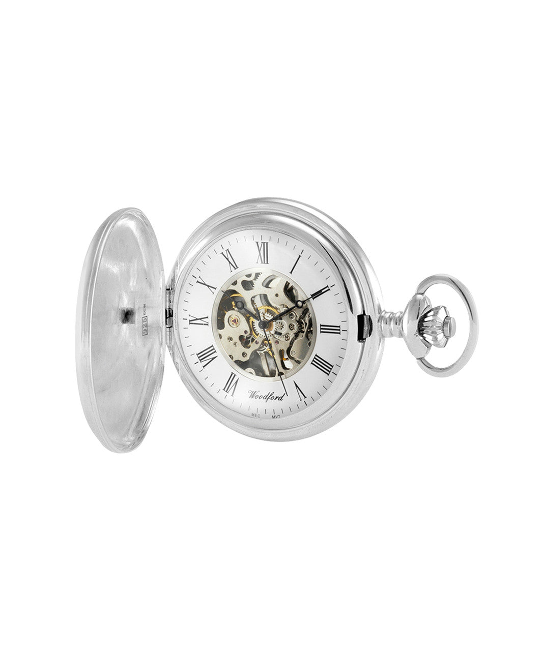 Woodford Solid Sterling Silver Full Hunter Pocket Watch - Distinctly British