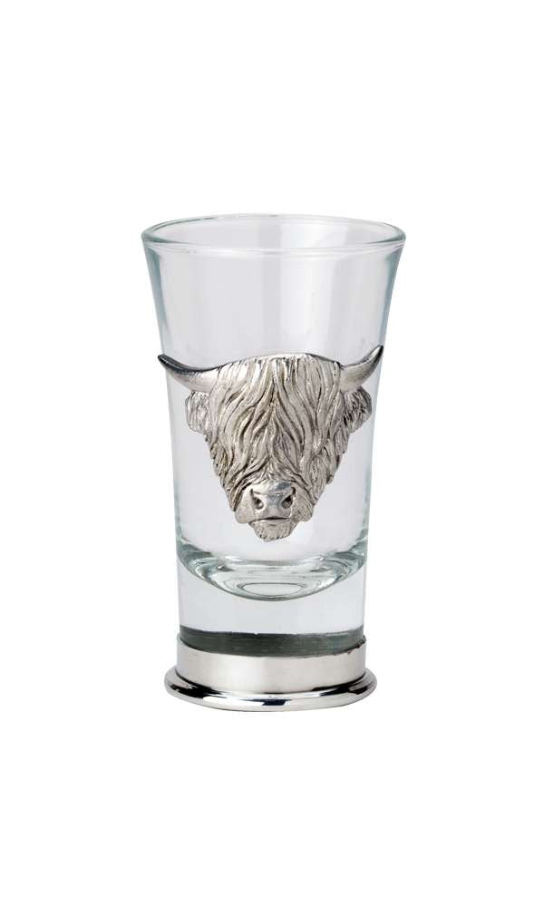 Shot Glass - Highland Cow - Distinctly British