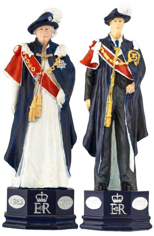 Special Edition SAC Diamond Jubilee Prince Philip & Queen Elizabeth Figures - Distinctly British