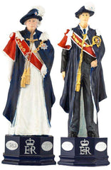 Special Edition SAC Diamond Jubilee Prince Philip & Queen Elizabeth Figures - Distinctly British