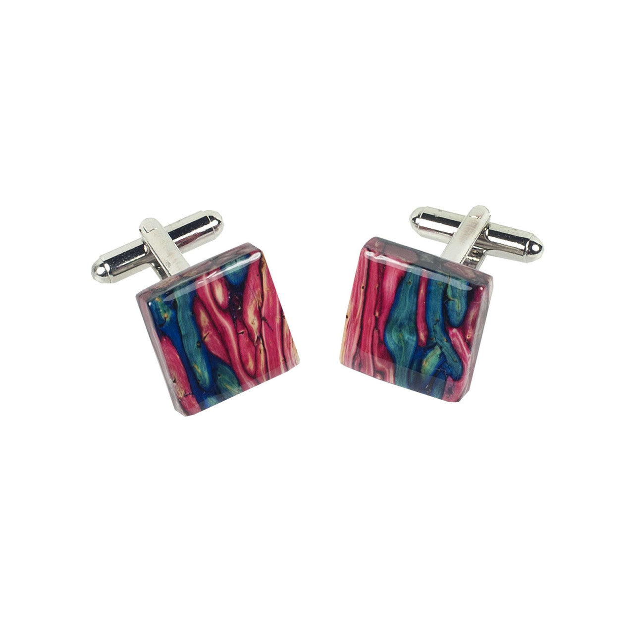 Square Heathergem Cufflinks - Distinctly British