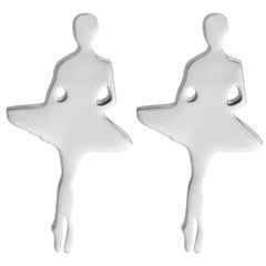 Sterling Silver Ballerina Releve Earrings - TimeLine Gifts