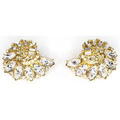 Treasures of the Earth Crystal Gold Plated Earrings - TimeLine Gifts