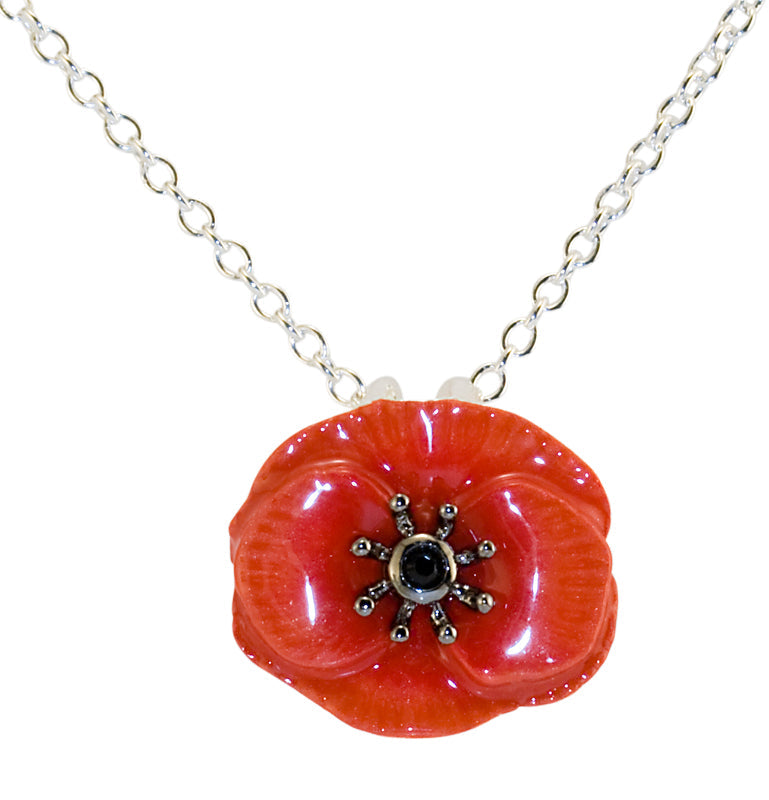 August Poppy Necklace - TimeLine Gifts