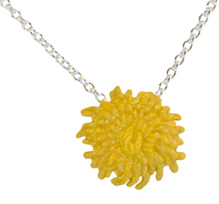 November Chrysanthemum Birth Flower Necklace - TimeLine Gifts