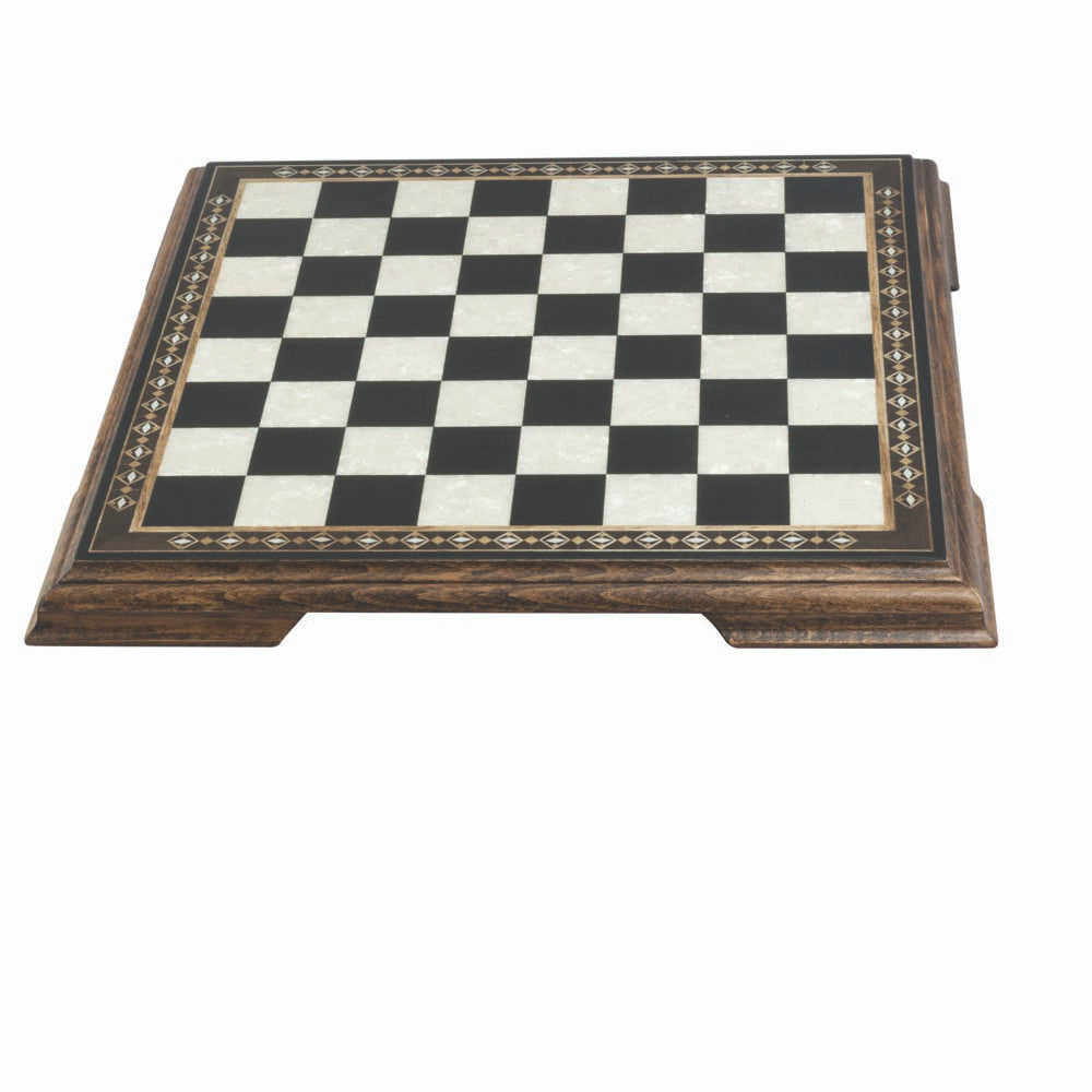 Chess Board 50cm - Black & Eco Mother Of Pearl - TimeLine Gifts