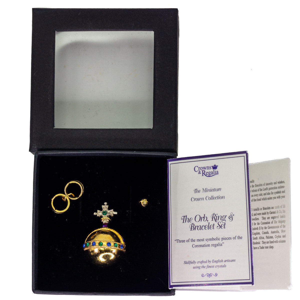 Coronation Orb, Ring, and Bracelet Miniature Set