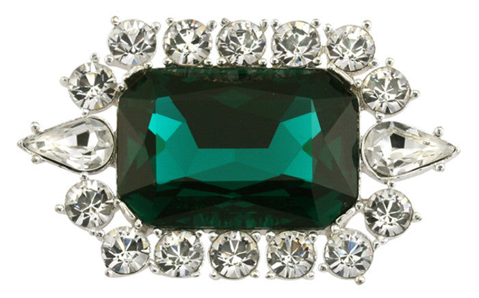 The British Crown Of India Emerald Brooch
