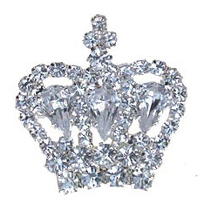 "Diamond" Crown Silver Toned Brooch - TimeLine Gifts