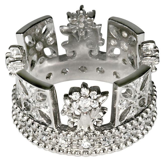 George IV Diadem Ring- Silver .75ct Diamond - TimeLine Gifts