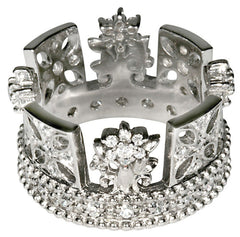 George IV Diadem Ring- Silver - TimeLine Gifts