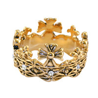Prince of Wales 1911 crown- Brass CZ - TimeLine Gifts