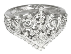 Tiara Ring No.2 - Silver Toned Brass/Bohemian Crystals