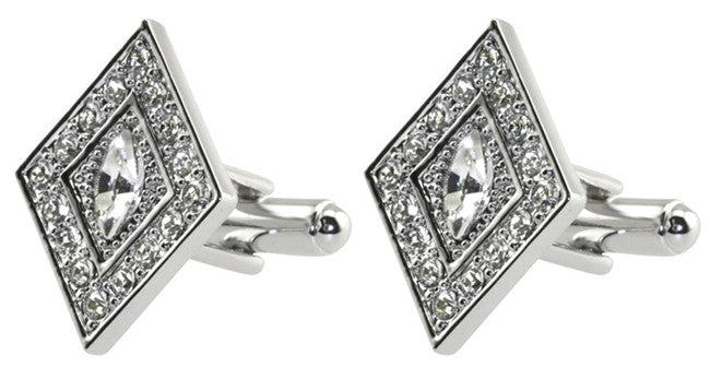 Diamond Shaped Cufflinks - TimeLine Gifts