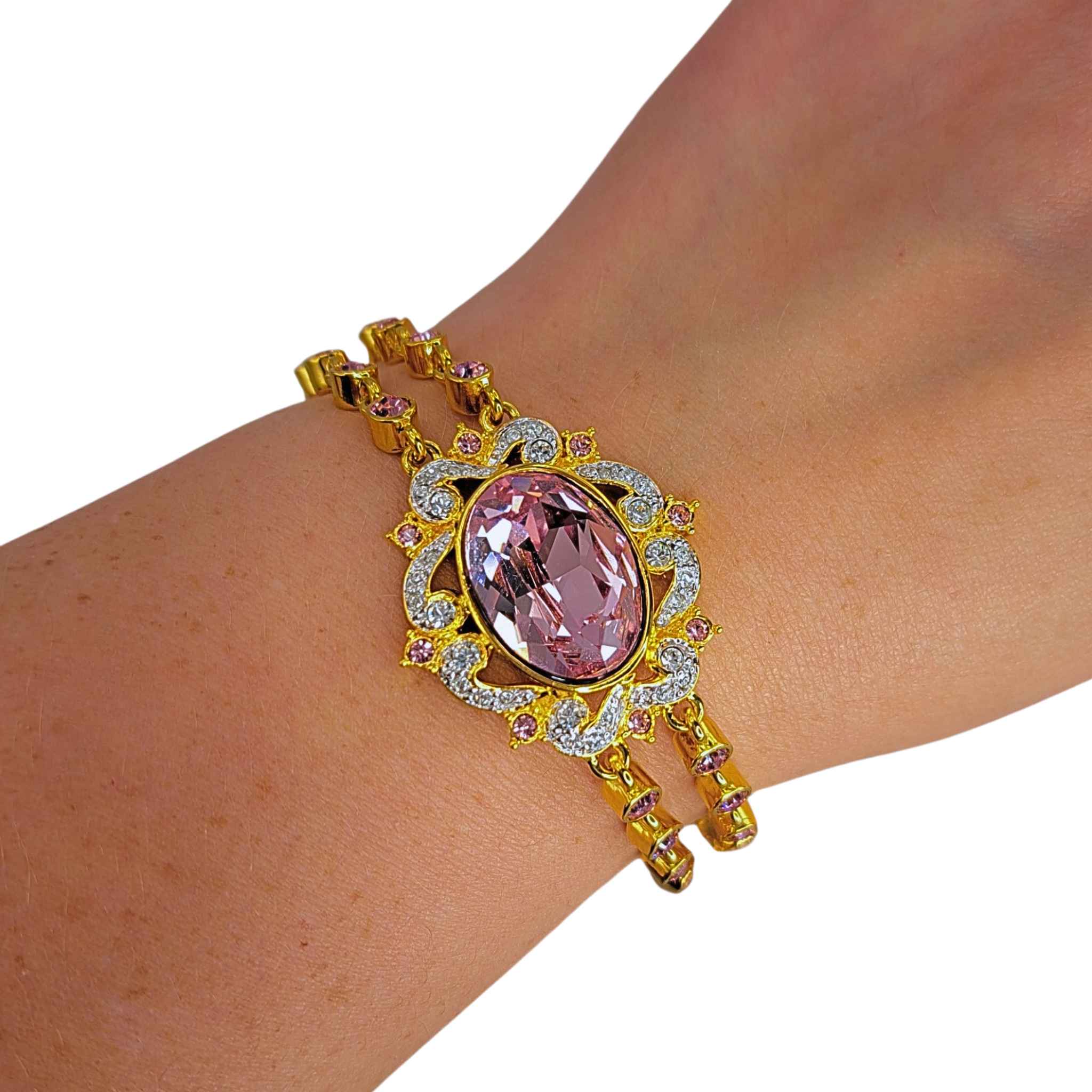 Princess Margaret Rose Ornate Bracelet on wrist for scale