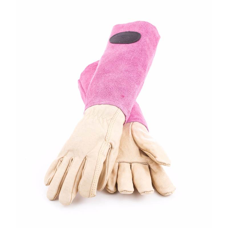 Floral English Leather, Linen Gardening Gloves - Distinctly British