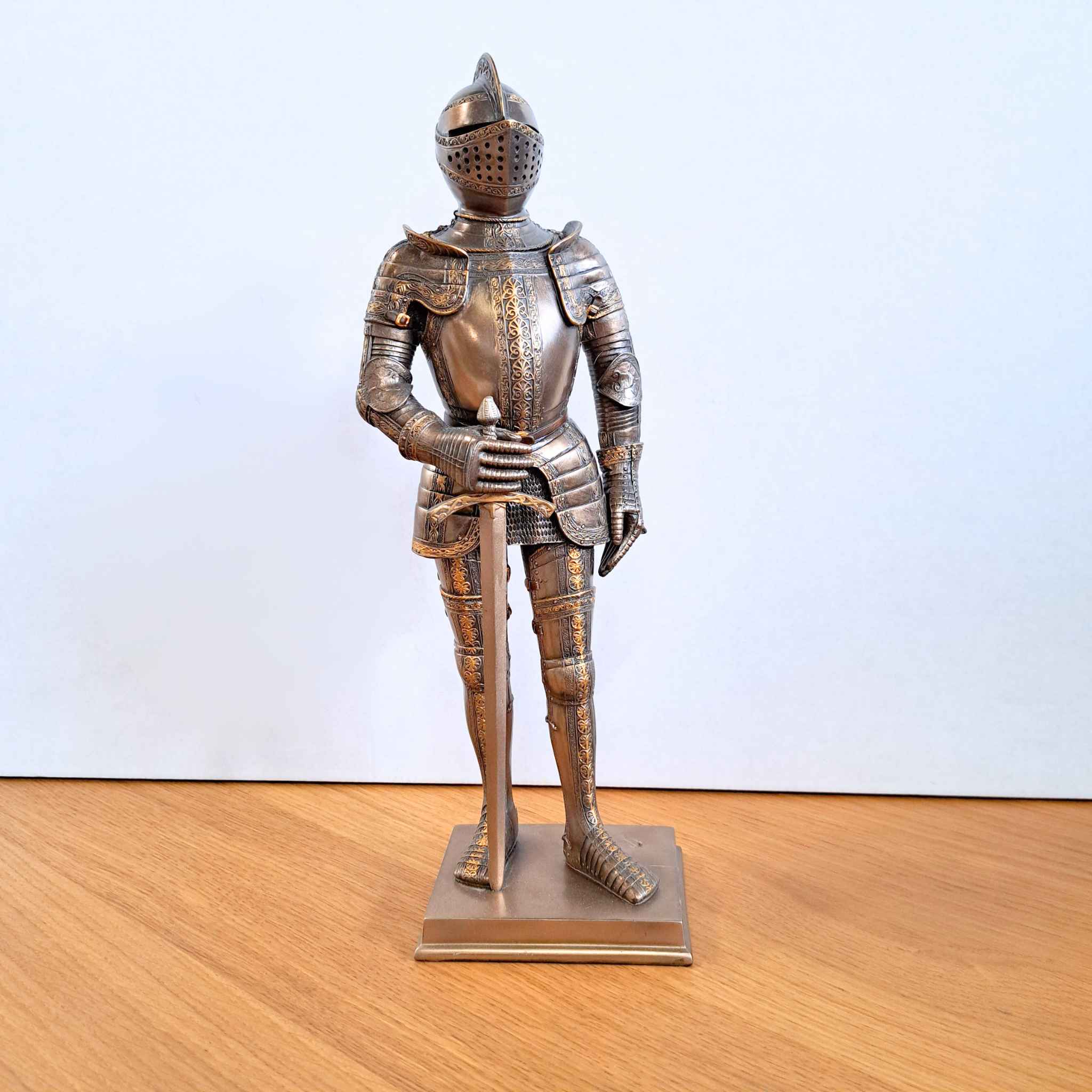 Resin Knight in 16th Century  Foot Armour front view